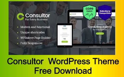Consultor A Business Financial Advisor WordPress Theme Free Download