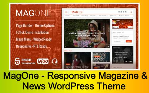 MagOne - Responsive Magazine & News WordPress Theme Free Download