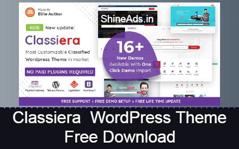 Classiera - Classified Ads WordPress Theme Free Download