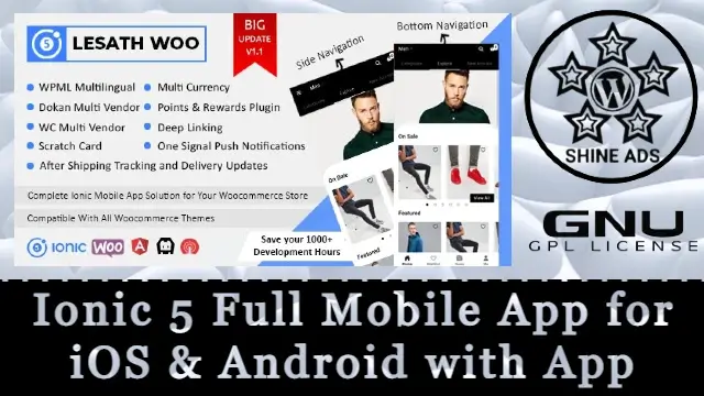 Lesath - Ionic 5 Full Mobile App for iOS & Android with App Setting WordPress Plugin Free Download