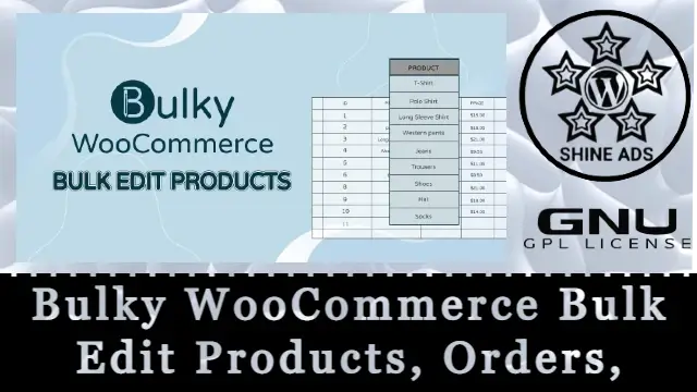 Bulky WooCommerce Bulk Edit Products, Orders, Coupons Free Download