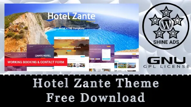 Hotel Zante Theme Free Download