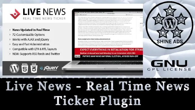 Live News - Real Time News Ticker Plugin Free Download