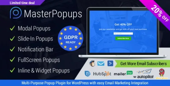 Master Popups for Email Subscription Plugin