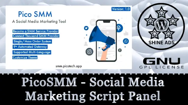 PicoSMM - Social Media Marketing Script Panel Free Download
