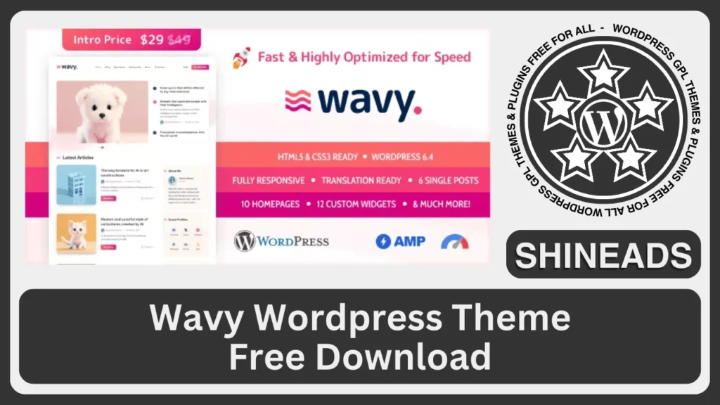 Wavy WordPress Theme Free Download