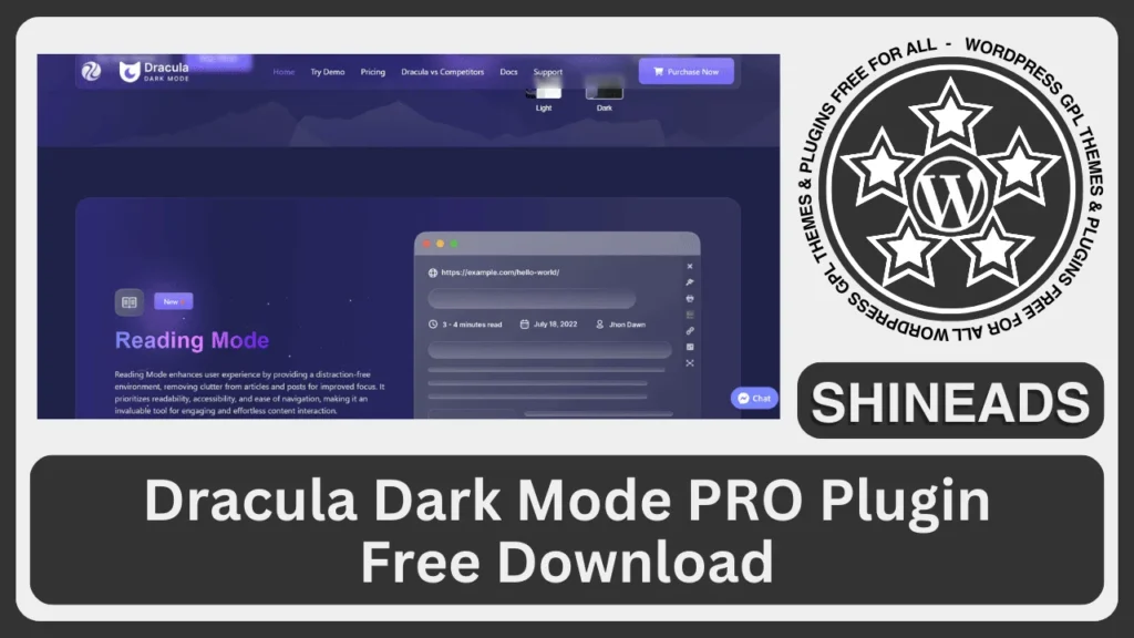 Dracula Dark Mode PRO Plugin Free Download