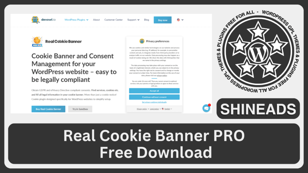 Real Cookie Banner PRO Free Download
