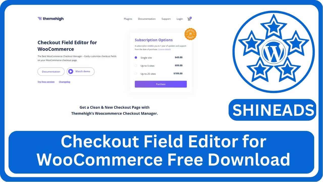 Checkout Field Editor for WooCommerce Free Download