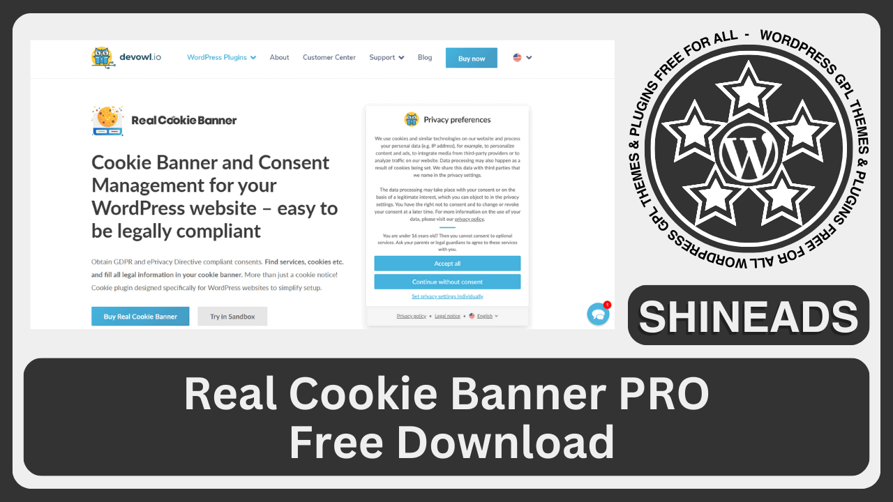 Real Cookie Banner PRO Free Download
