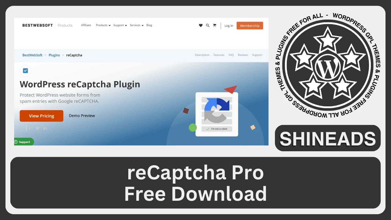reCaptcha Pro Free Download