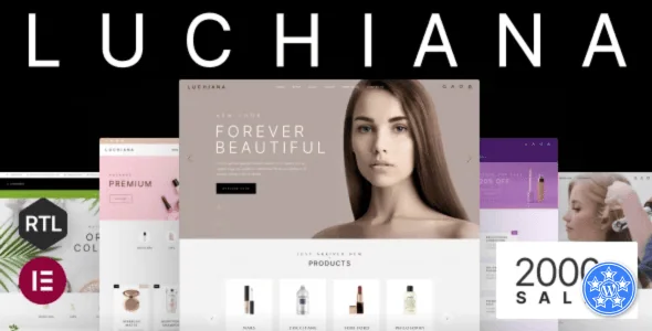 Luchiana Cosmetics Beauty Shop Theme