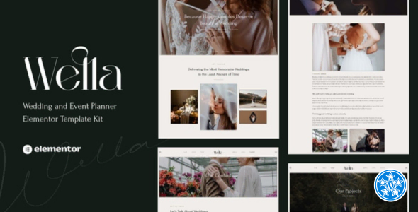 Wella - Wedding & Event Planner Elementor Template Kit Free Download