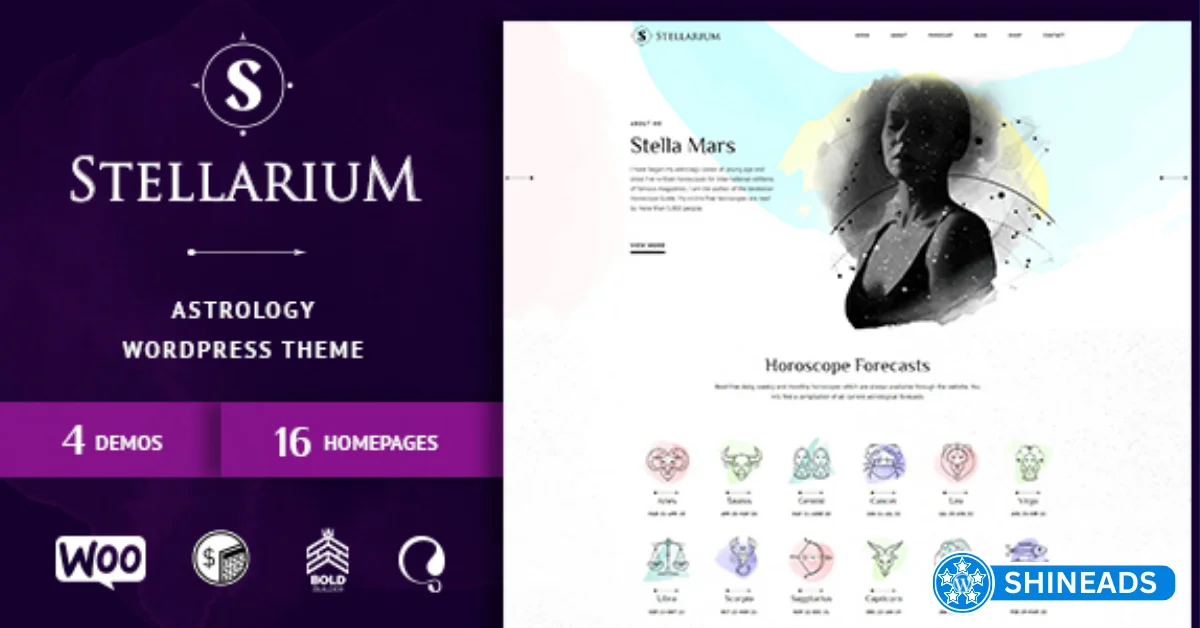 Stellarium – Horoscope and Astrology WordPress Theme